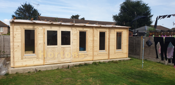 Basildon 45mm 7.5x4.5m Log Cabin - Click Image to Close