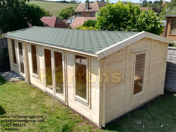 York 45mm 7.5m x 3.5m Log Cabin - Click Image to Close