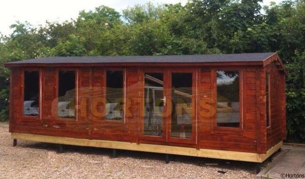 York 45mm 7.5m x 3.5m Log Cabin - Click Image to Close