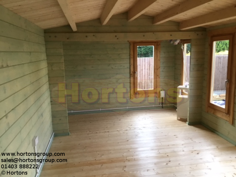 York 45mm 7.5m x 3.5m Log Cabin - Click Image to Close