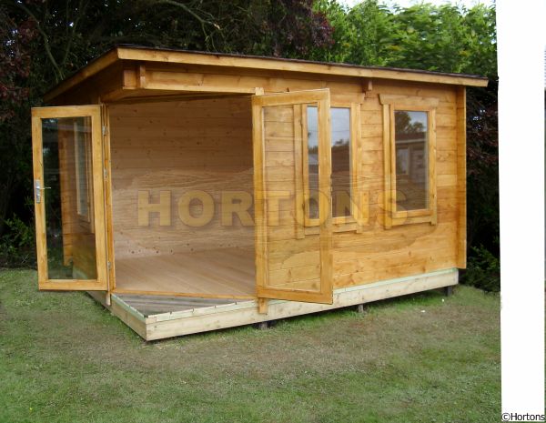 3x4m Corner Log Cabins