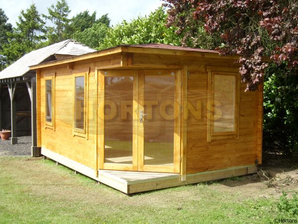 3x5m corner log cabin - Click Image to Close