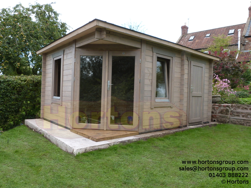 3x5m corner log cabin