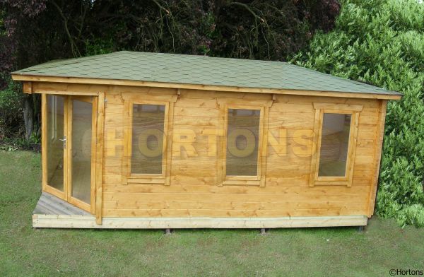 3x6m corner log cabin summerhouse