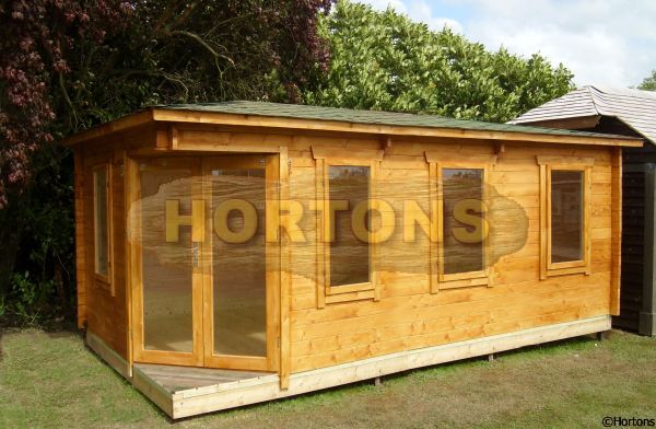 3x6m corner log cabin summerhouse