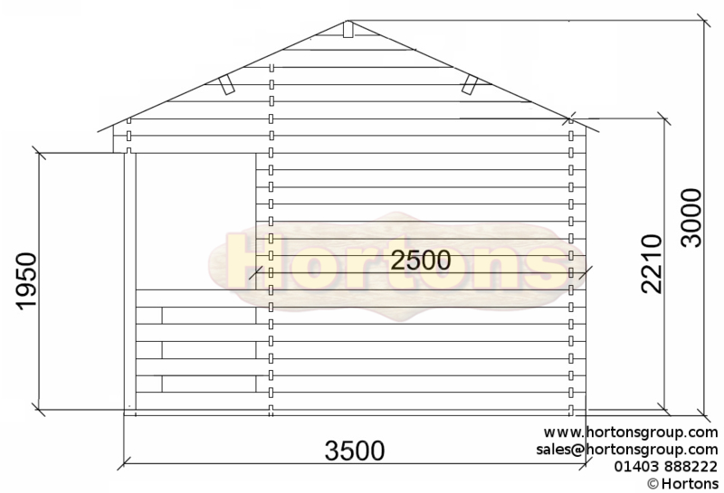 5m x 3.5m Mini Clubhouse - 35+35mm twinskin