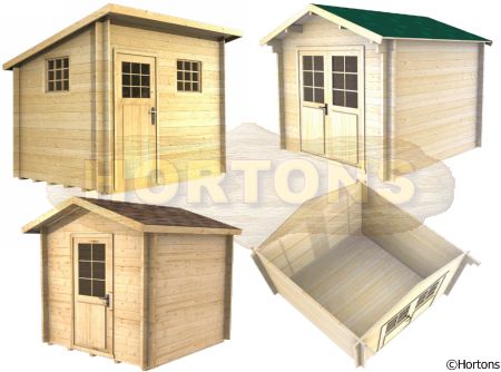 2.5m Garden Log Cabins