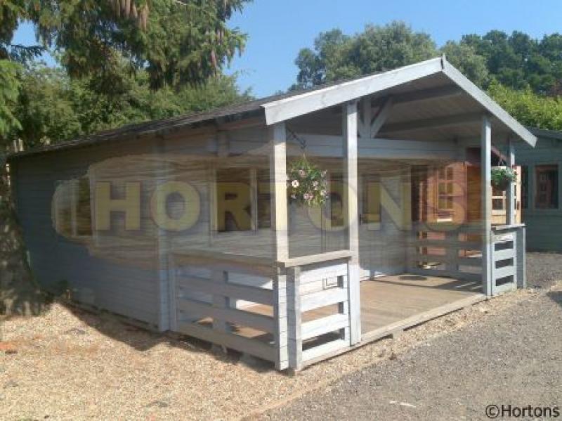 Surrey - 45mm Singleskin 5m x 6.8m log cabin - Click Image to Close