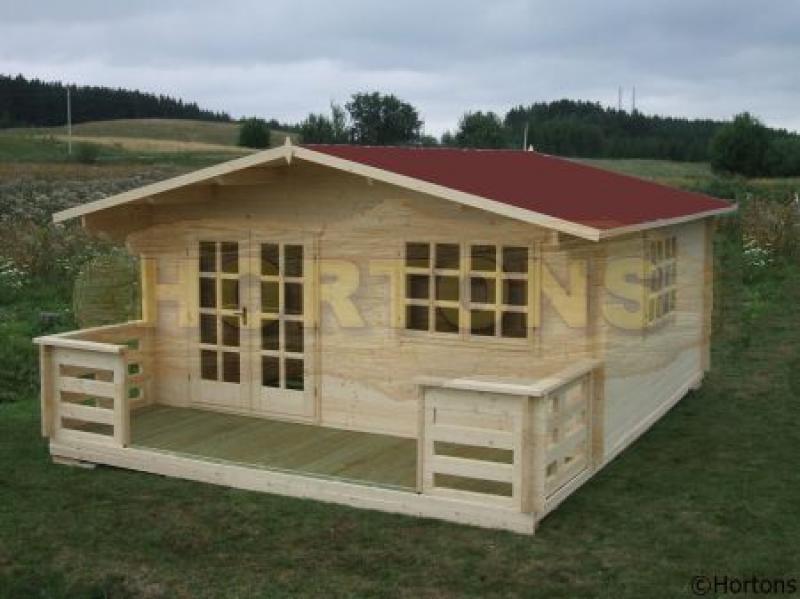 5x5 Dunstable 45mm log cabin - Click Image to Close