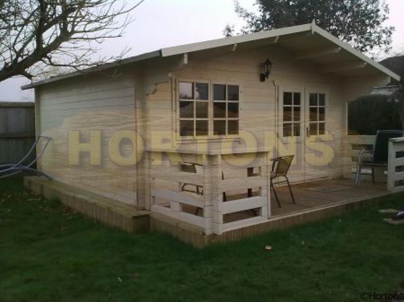 5x5 Dunstable 45mm log cabin - Click Image to Close