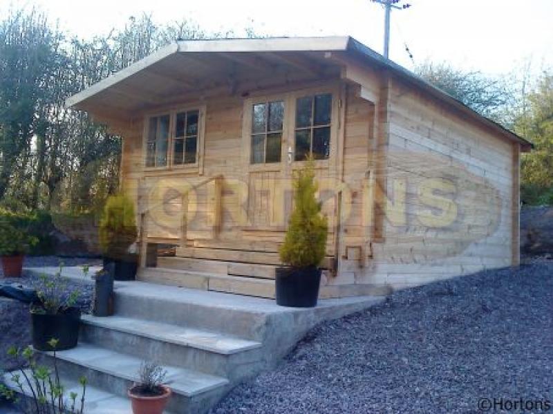 5x5 Dunstable 45mm log cabin - Click Image to Close