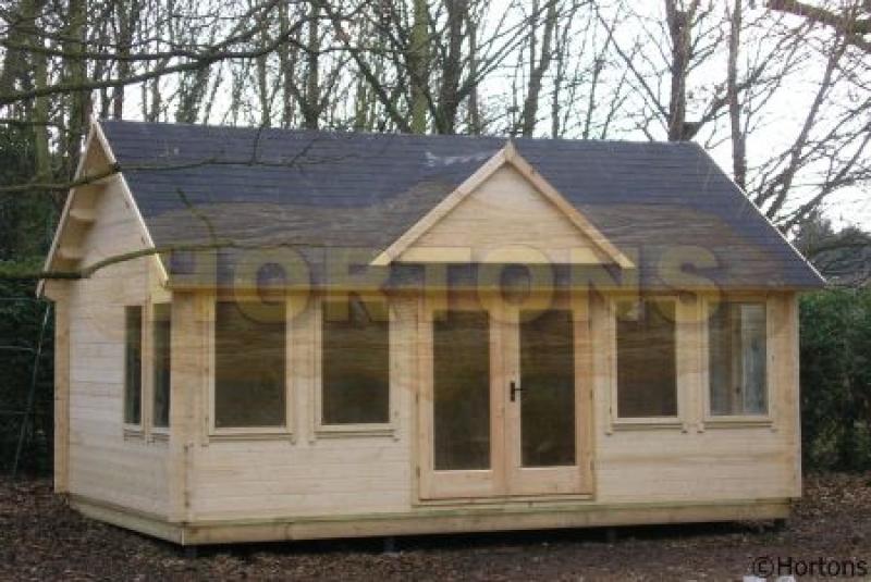 35mm Aspen Clockhouse 5.5m x 4m Log Cabin - Click Image to Close