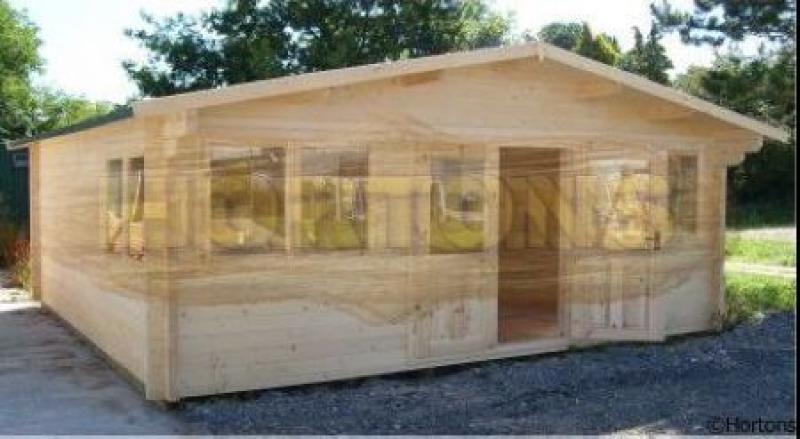 60mm Richmond 5.5m x 5.5m Log Cabin - Click Image to Close