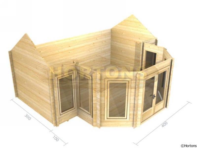 Middlesex 45mm - 6.0 x 4.9m garden cabin - Click Image to Close