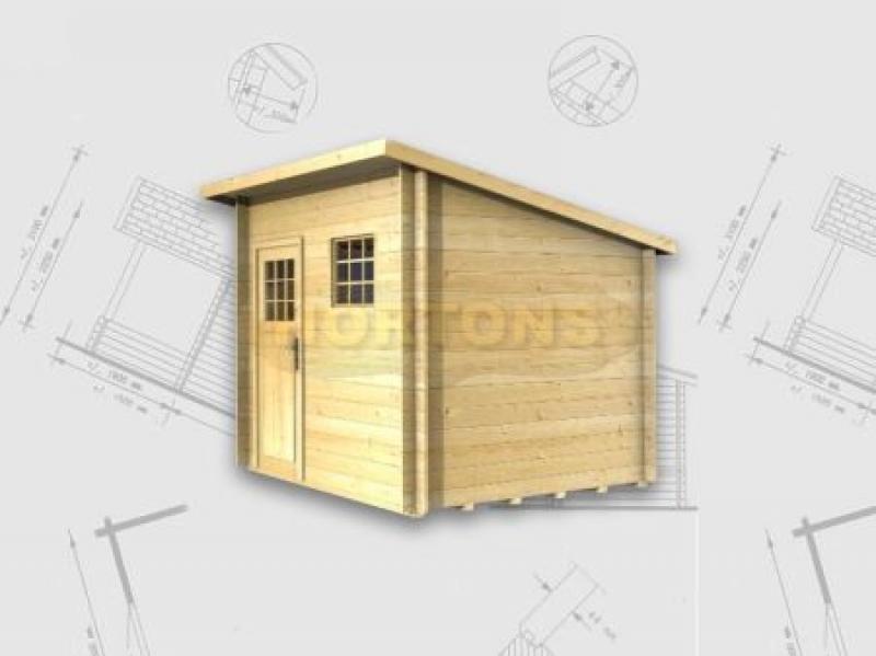 Alvin 28mm Log Cabin Shed 2.5 x 2m - Click Image to Close