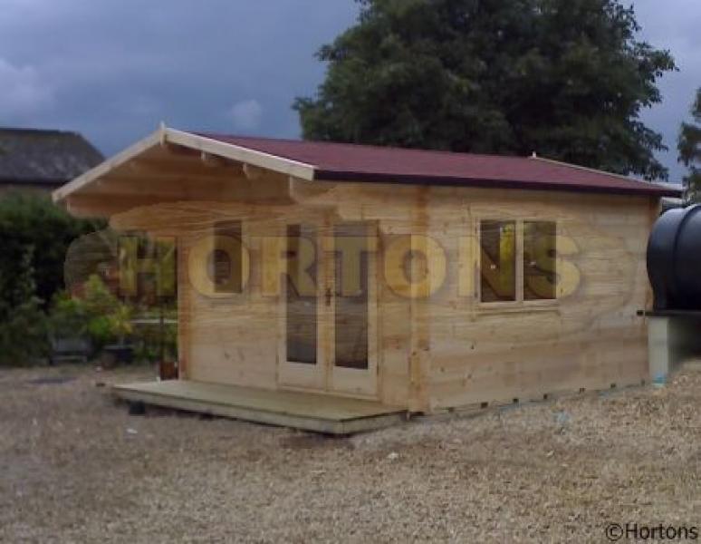 Rugby 4x3m Log Cabin - 35mm - Click Image to Close