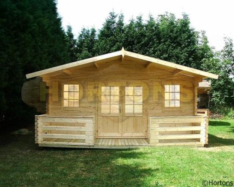 5x4 log cabin James with 35mm logs - Click Image to Close