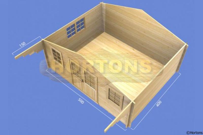 45mm Jasper 5m x 4m log cabin - Click Image to Close