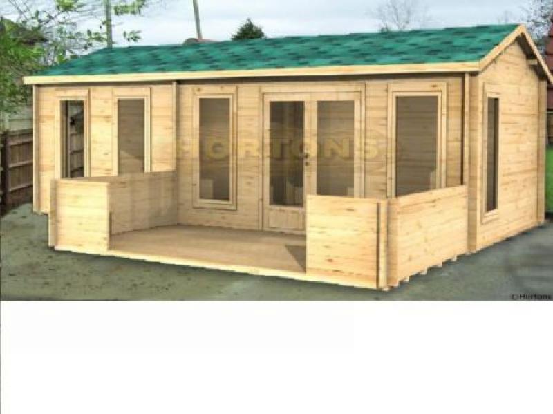 York 45mm 7.5m x 3.5m Log Cabin - Click Image to Close