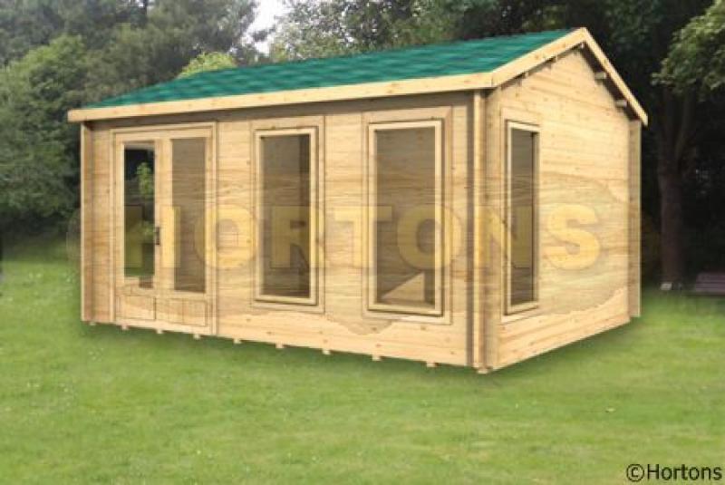 Andover 4.5x3.5m Log Cabin - 35mm wall thickness - Click Image to Close