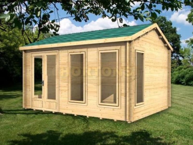 Andover 4.5x3.5m Log Cabin - 35mm wall thickness - Click Image to Close