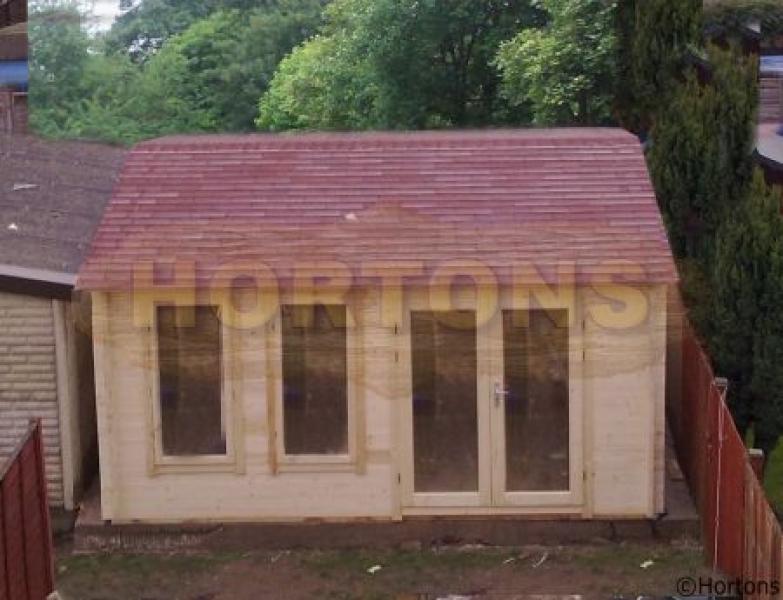 Andover 4.5x3.5m Log Cabin - 35mm wall thickness - Click Image to Close