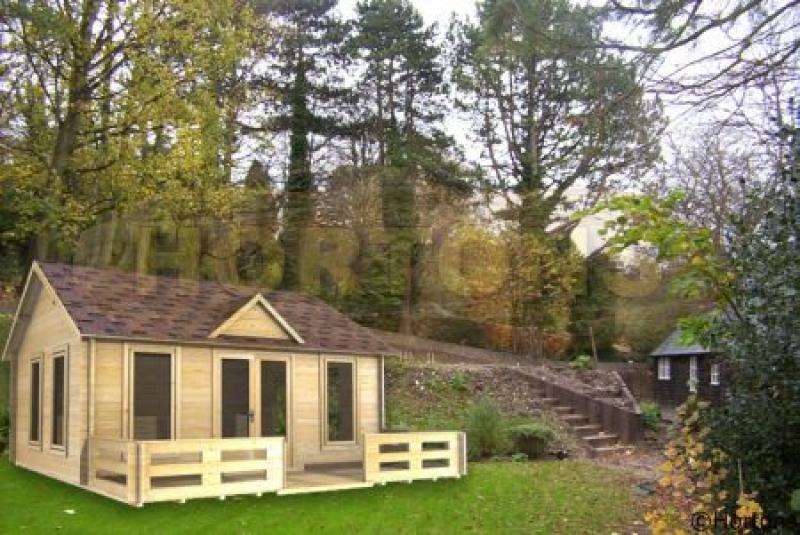 The Pavilion 45mm 5x4 Log Cabin - Click Image to Close