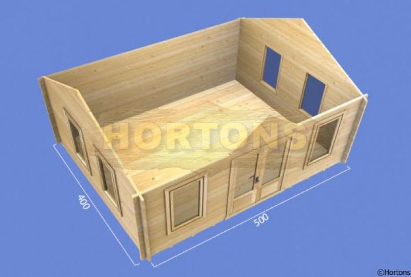 The Pavilion 45mm 5x4 Log Cabin - Click Image to Close